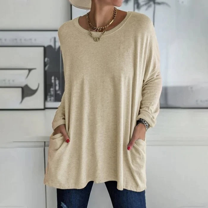 Camiseta oversize de manga larga