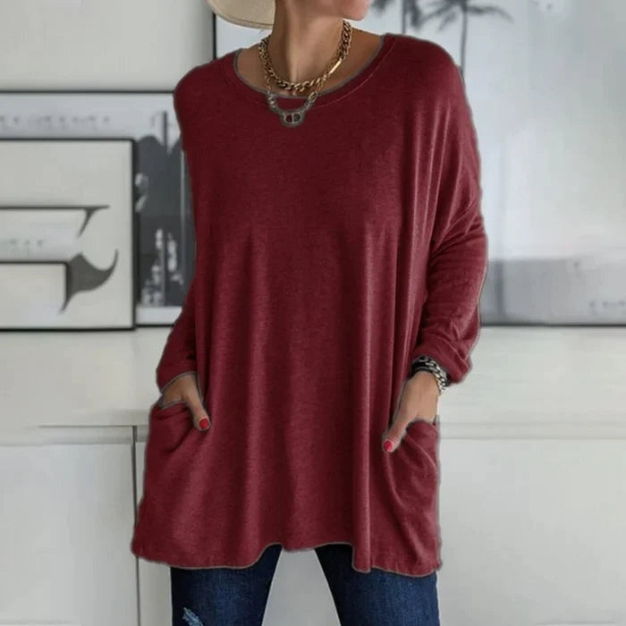 Camiseta oversize de manga larga