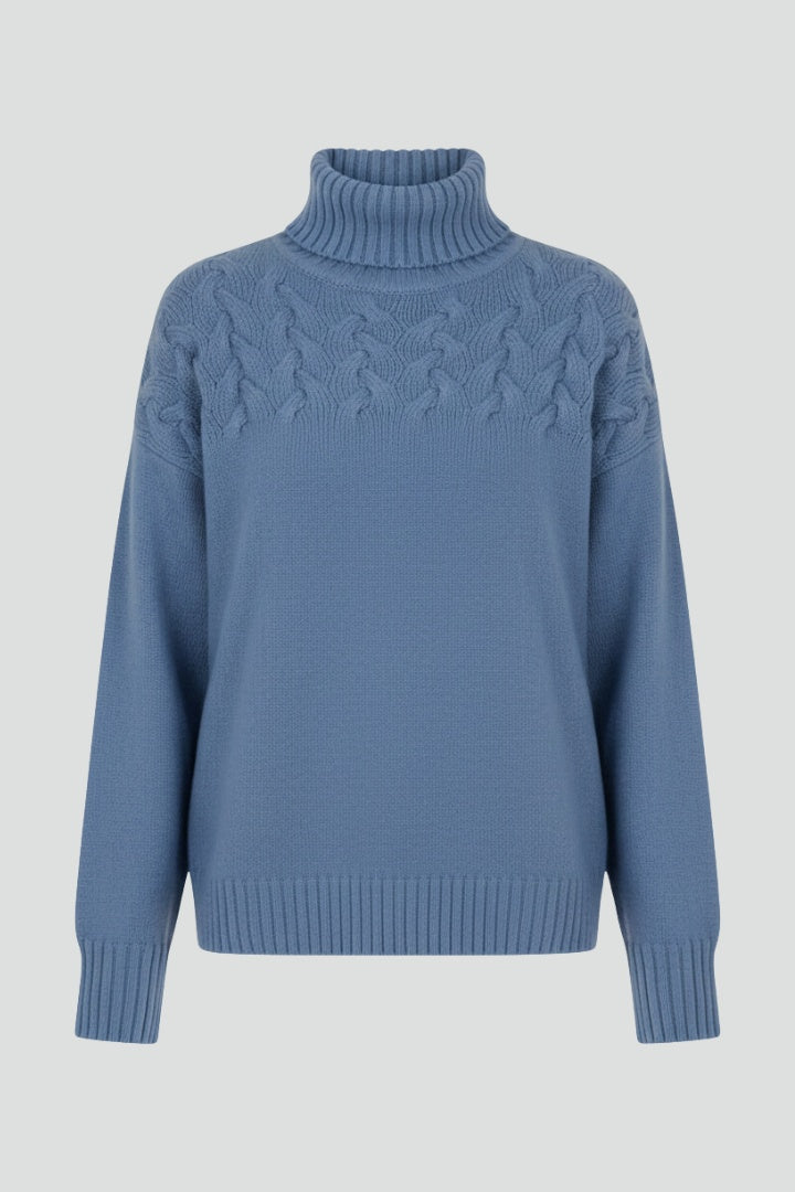 Jersey de punto de cuello alto