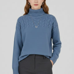 Jersey de punto de cuello alto