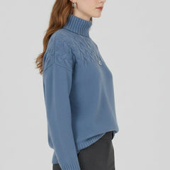 Jersey de punto de cuello alto
