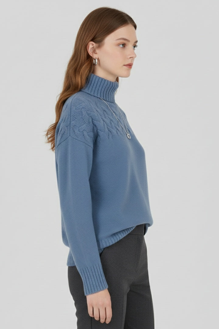 Jersey de punto de cuello alto