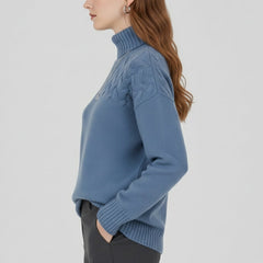 Jersey de punto de cuello alto