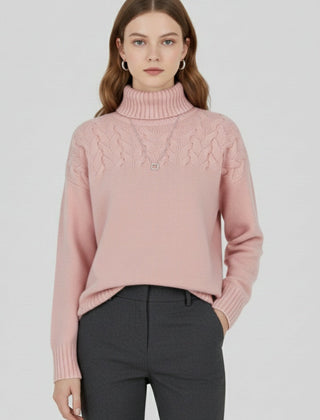 Jersey de punto de cuello alto
