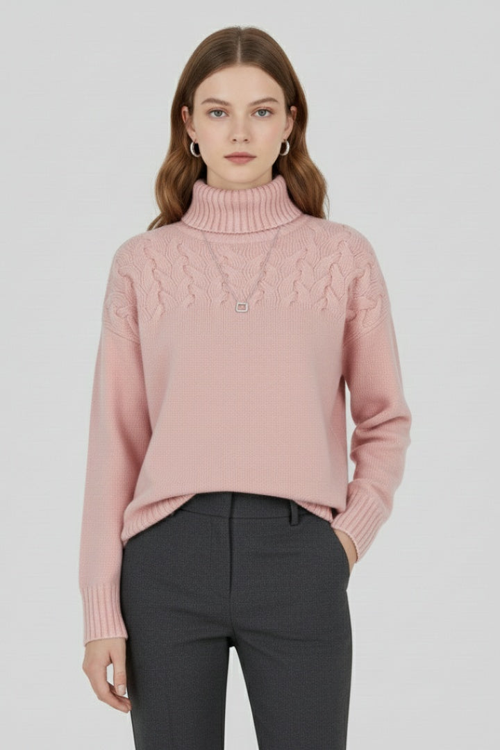 Jersey de punto de cuello alto