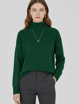 Jersey de punto de cuello alto