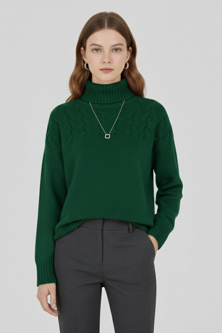 Jersey de punto de cuello alto