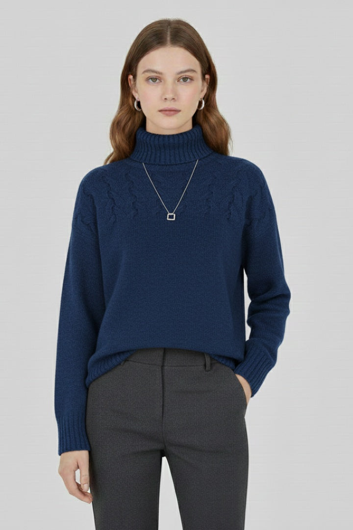 Jersey de punto de cuello alto