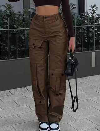 Pantalón cargo de cintura alta