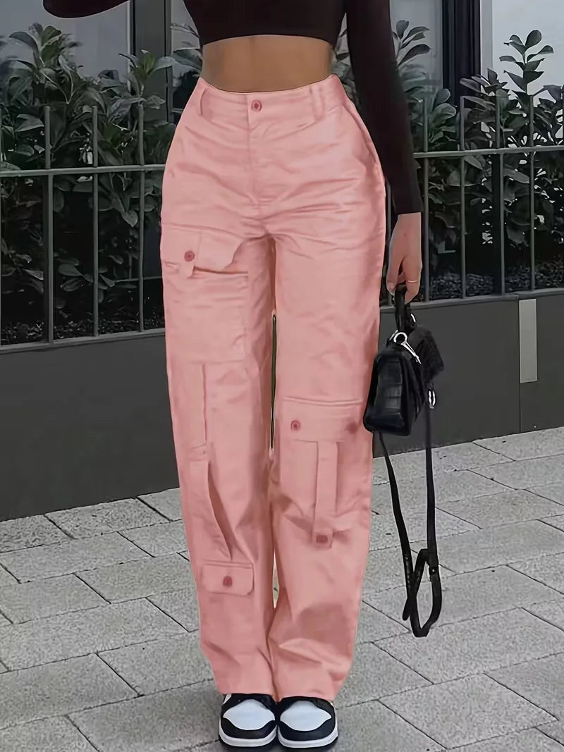 Pantalón cargo de cintura alta