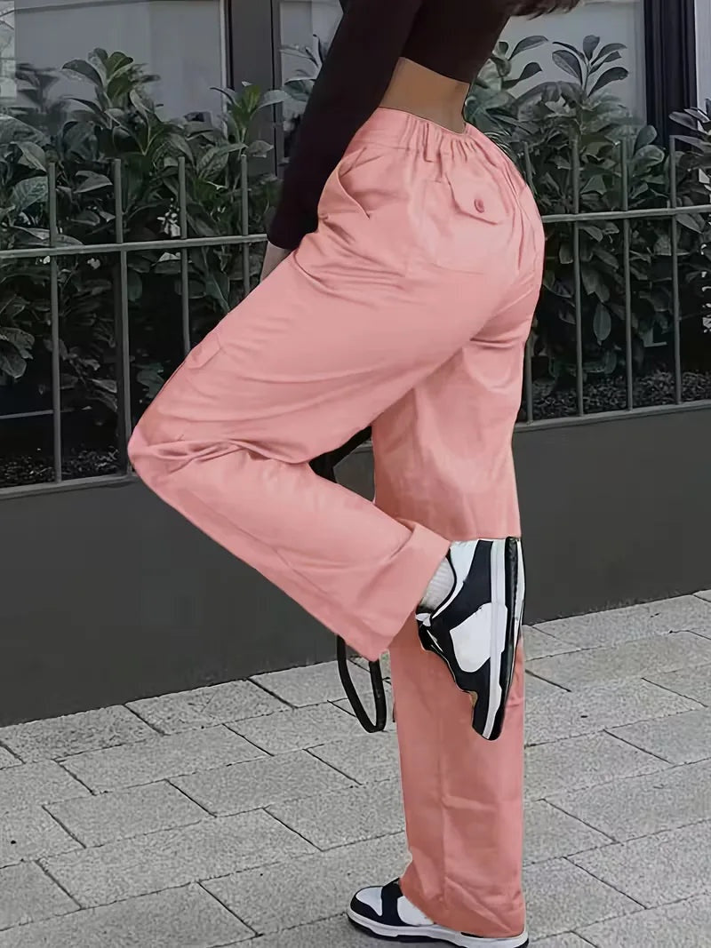 Pantalón cargo de cintura alta