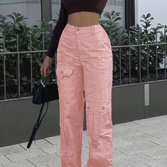 Pantalón cargo de cintura alta