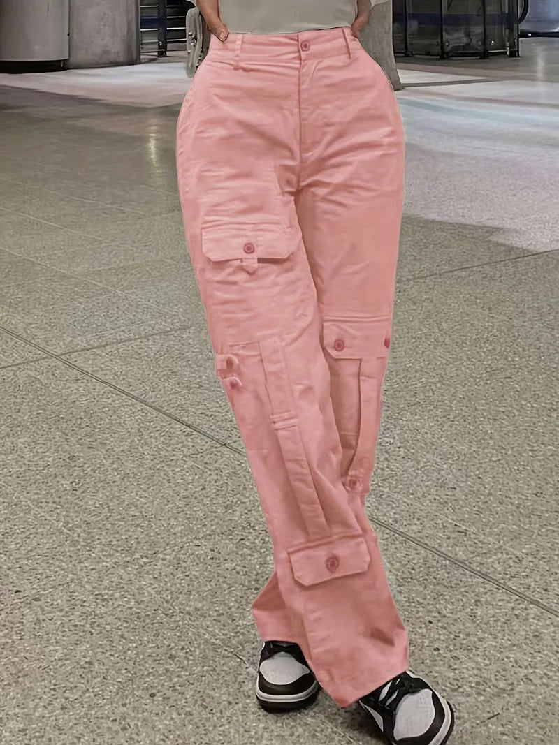 Pantalón cargo de cintura alta