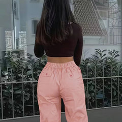 Pantalón cargo de cintura alta