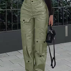 Pantalón cargo de cintura alta