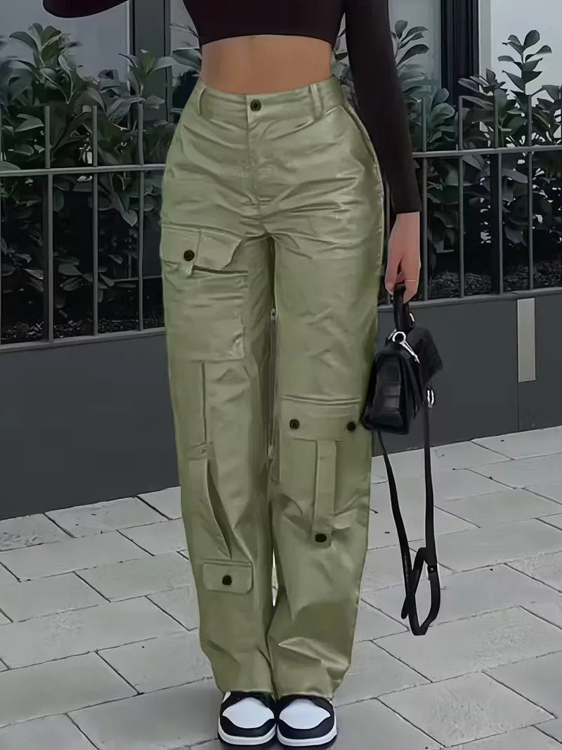 Pantalón cargo de cintura alta