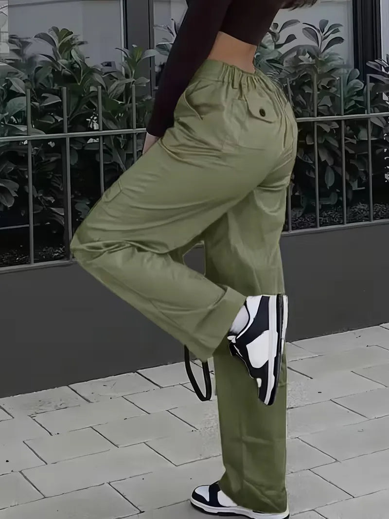 Pantalón cargo de cintura alta
