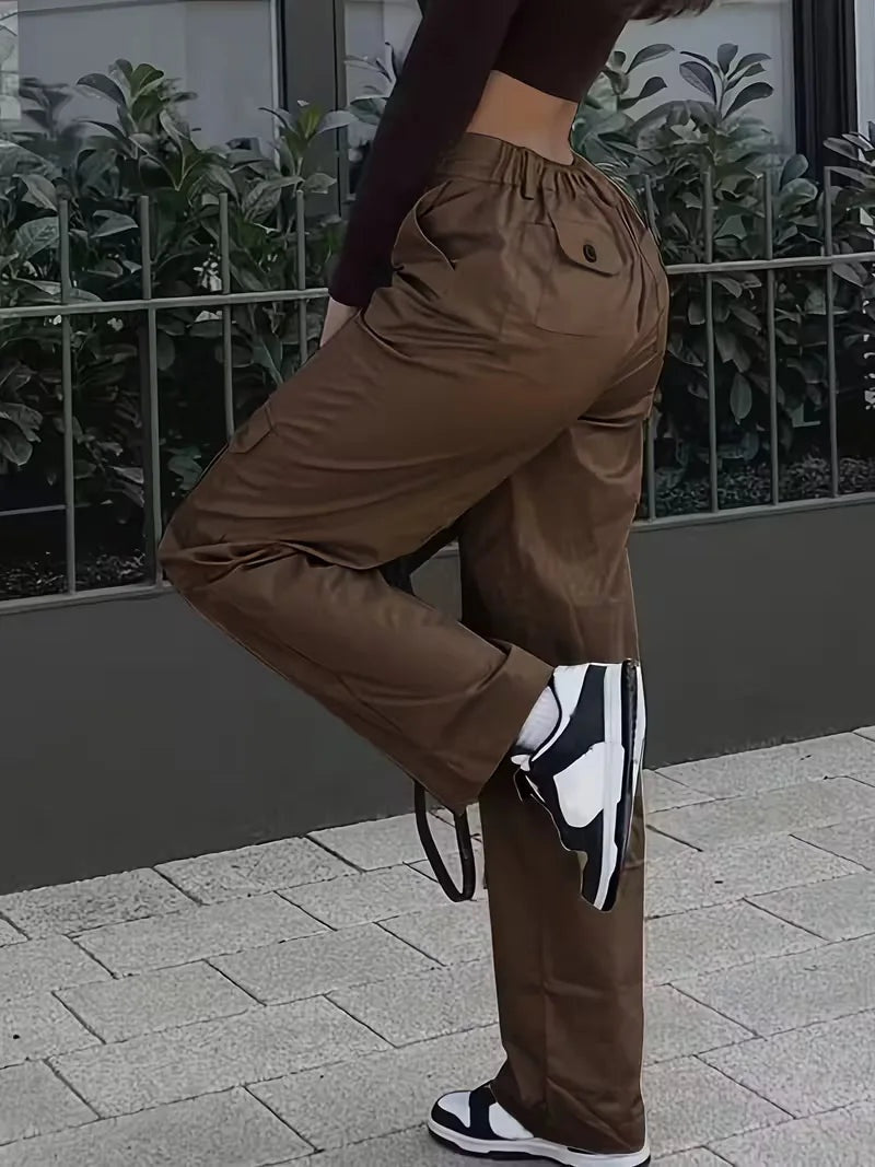 Pantalón cargo de cintura alta
