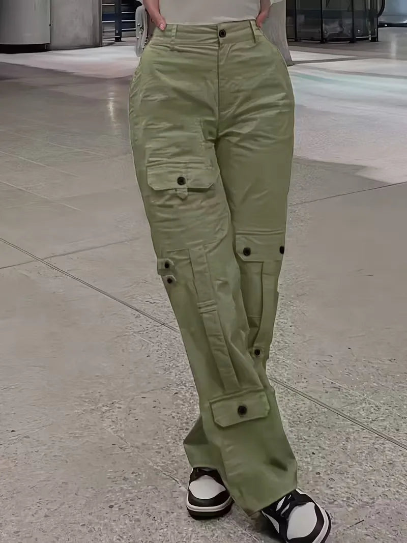Pantalón cargo de cintura alta