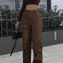 Pantalón cargo de cintura alta