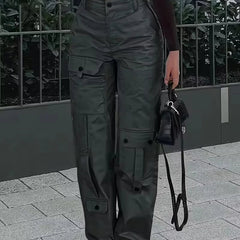 Pantalón cargo de cintura alta