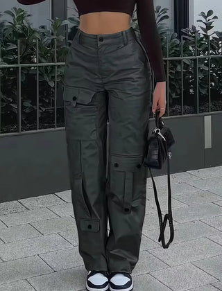 Pantalón cargo de cintura alta