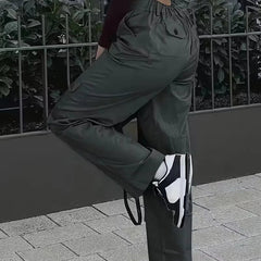 Pantalón cargo de cintura alta