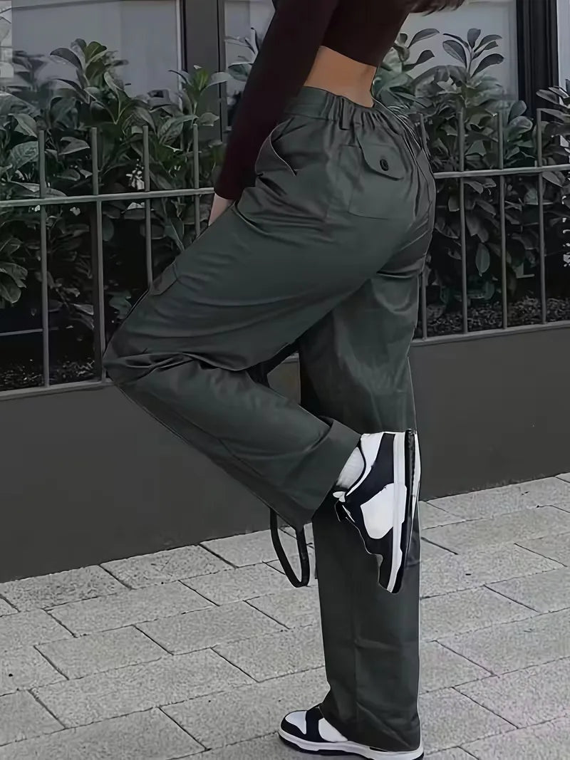 Pantalón cargo de cintura alta