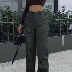 Pantalón cargo de cintura alta