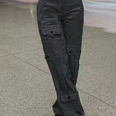 Pantalón cargo de cintura alta