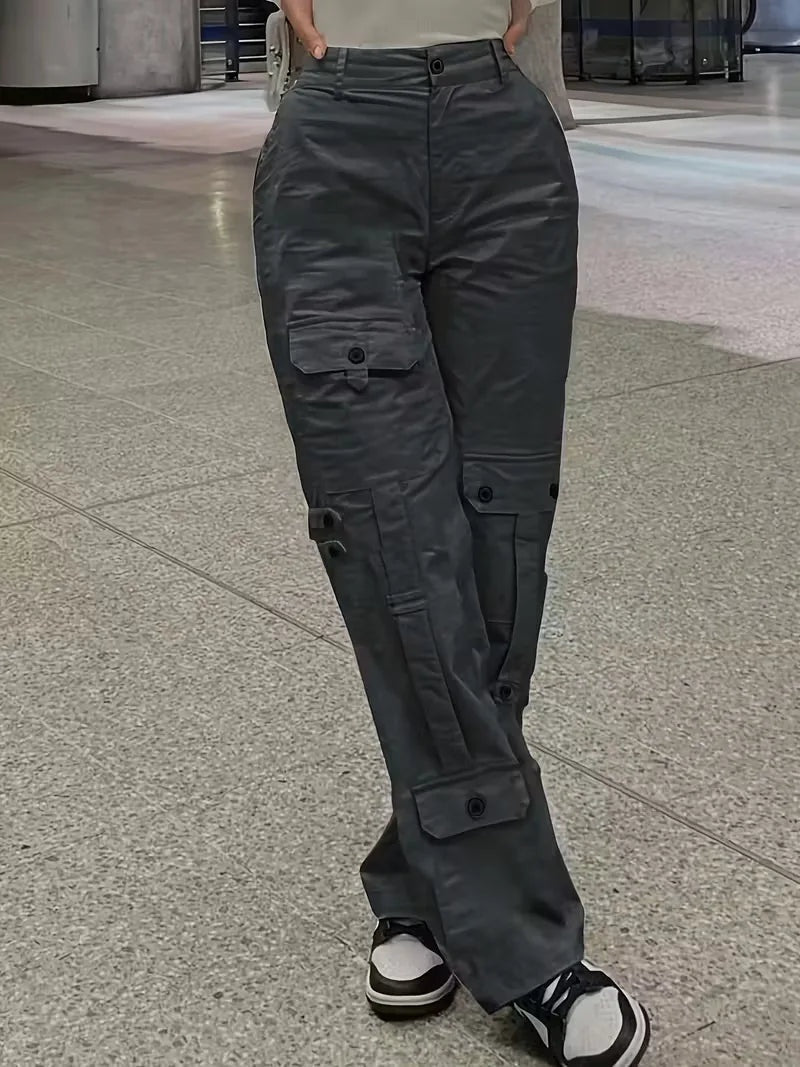 Pantalón cargo de cintura alta