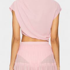 Nalia Falda de Chifón con Cintura Elástica y Capas Fluidas - Raúl & Sara Madrid