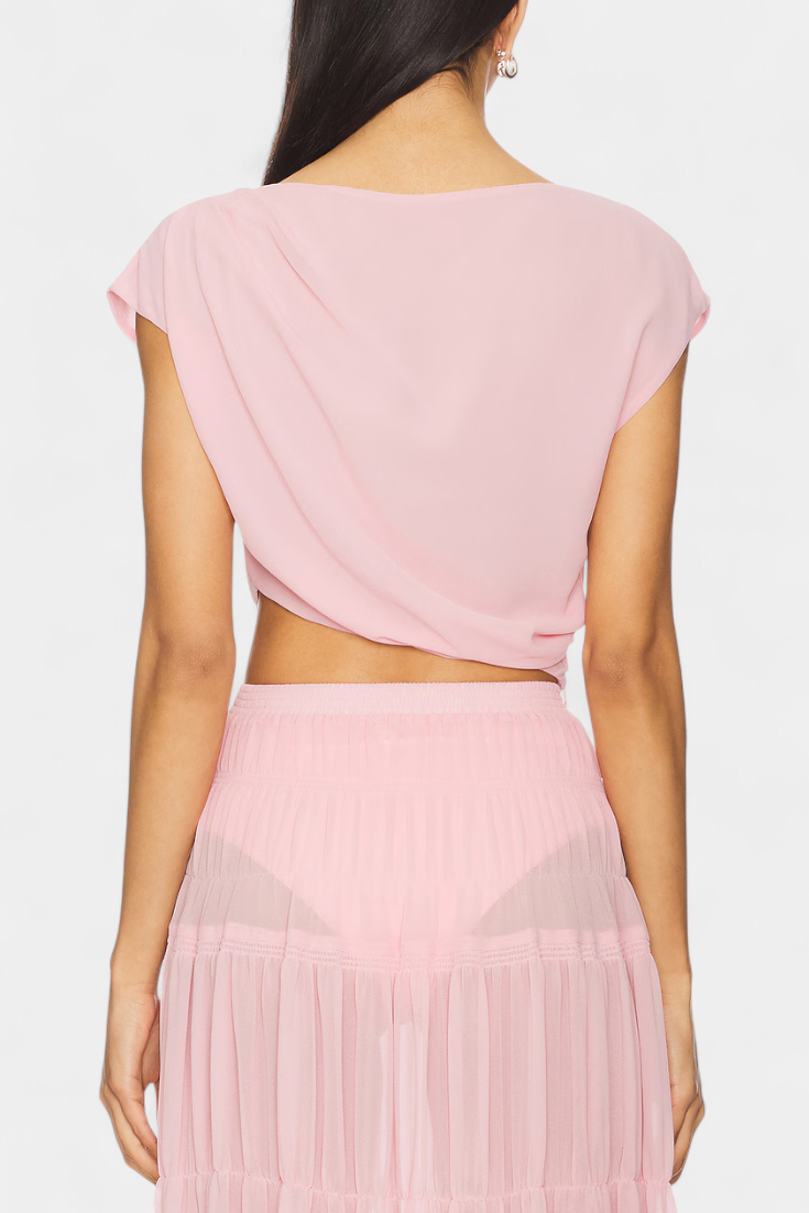 Nalia Falda de Chifón con Cintura Elástica y Capas Fluidas - Raúl & Sara Madrid
