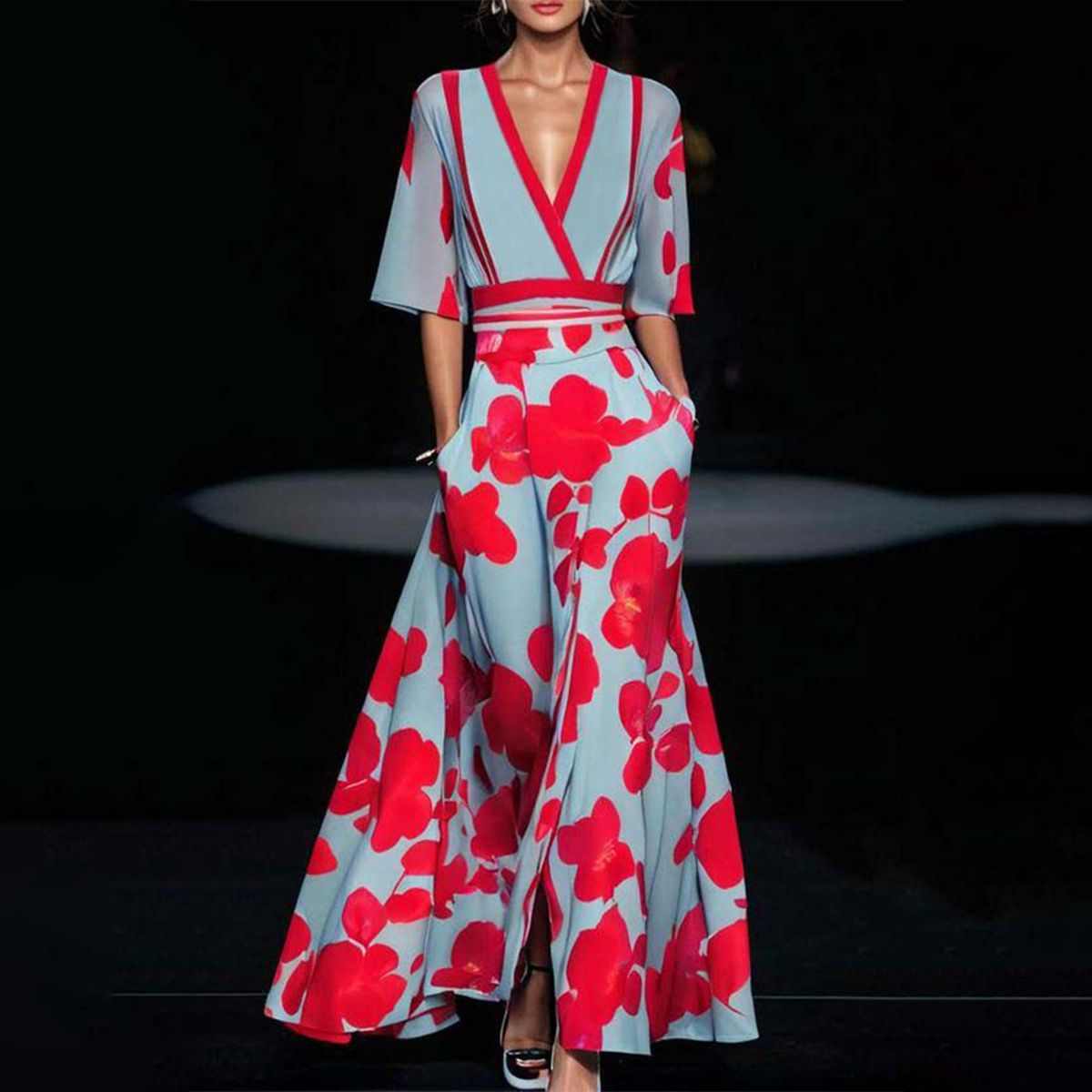 Vestido elegante de viscosa - Raúl & Sara Madrid