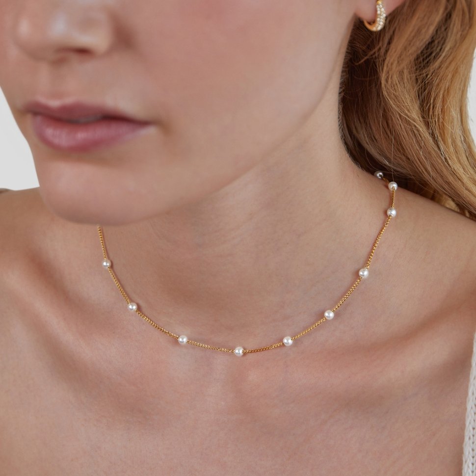 Miriam – Collar de oro de diseño elegante y longitud perfecta.