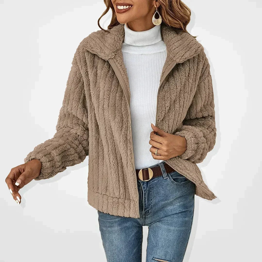 Chaqueta de forro con cuello de solapa