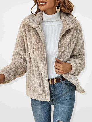 Chaqueta de forro con cuello de solapa
