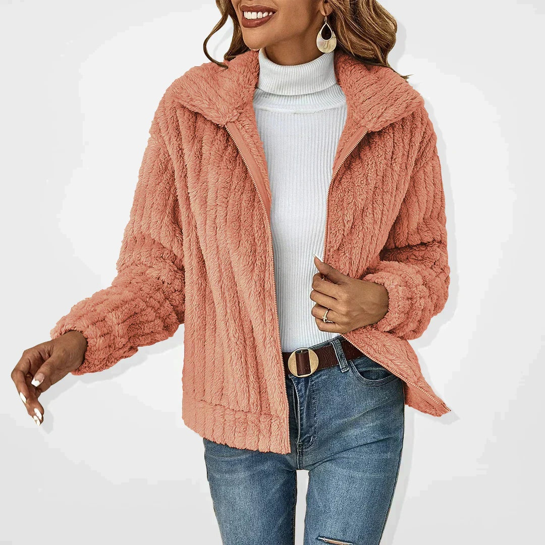 Chaqueta de forro con cuello de solapa