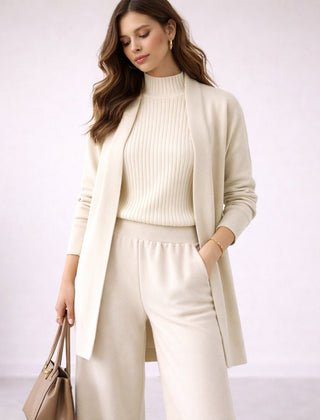 Conjunto de punto de pierna ancha