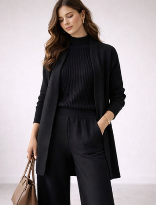 Conjunto de punto de pierna ancha
