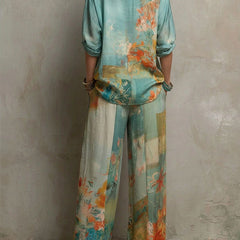 Conjunto floral con pantalón ancho - Raúl & Sara Madrid