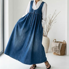 Gumersinda · Vestido Maxi de Jean Lavado con Tirantes - Raúl & Sara Madrid