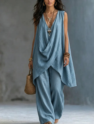 Genoveva · Mono Draped con Pierna Ancha - Raúl & Sara Madrid