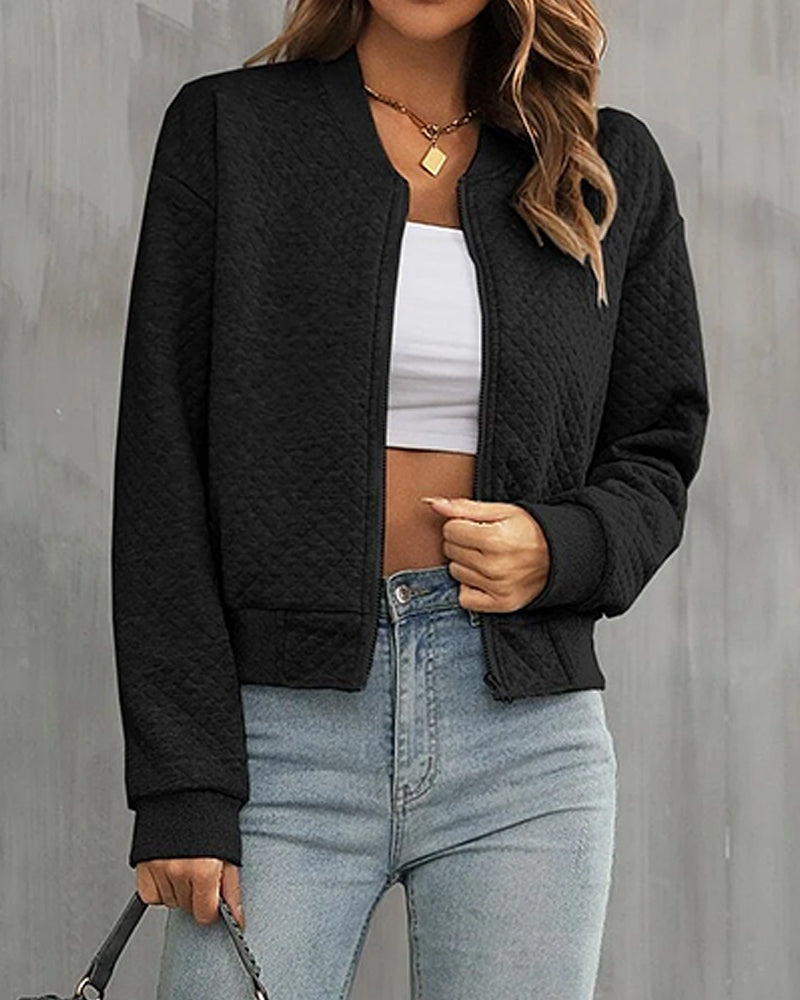 Chaqueta bomber con cremallera