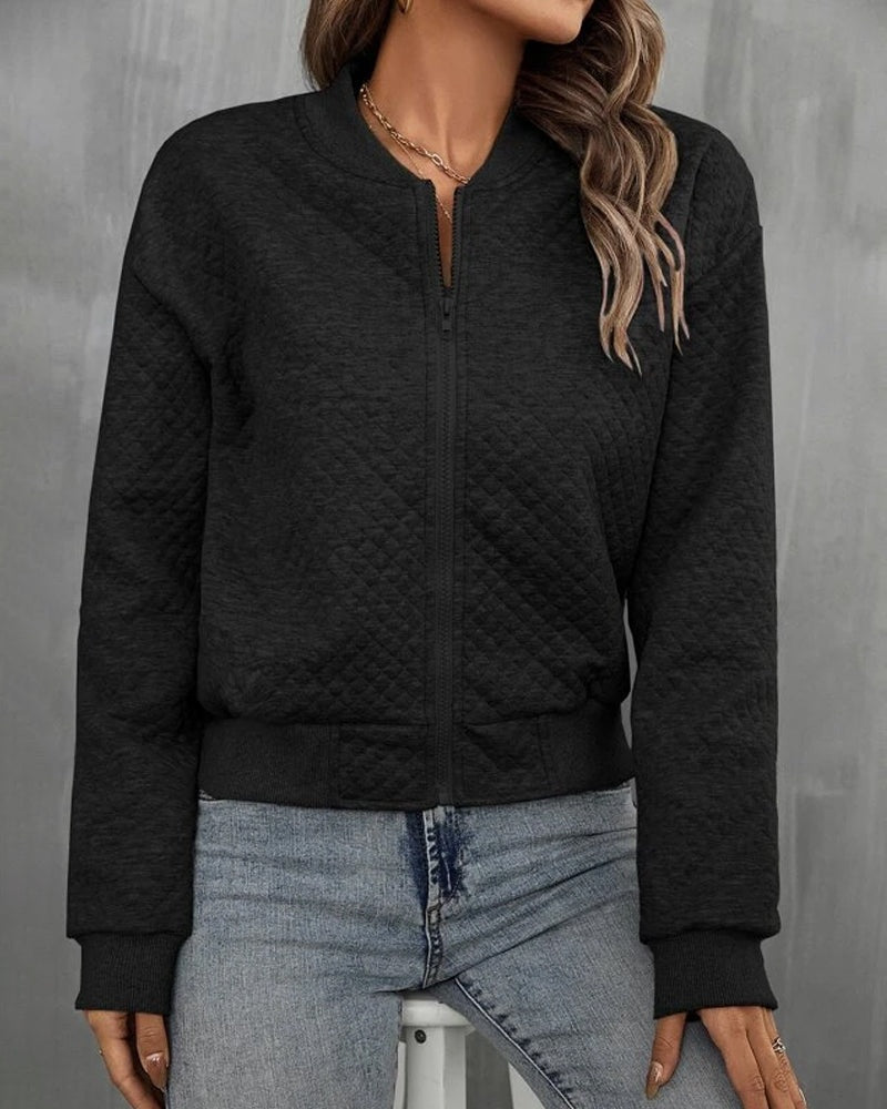 Chaqueta bomber con cremallera