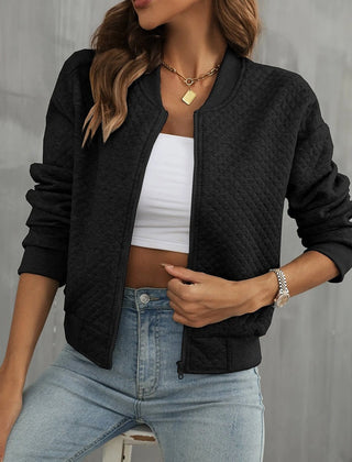 Chaqueta bomber con cremallera