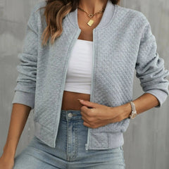 Chaqueta bomber con cremallera