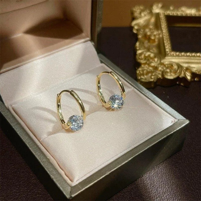 Pendientes de Circonita en Oro