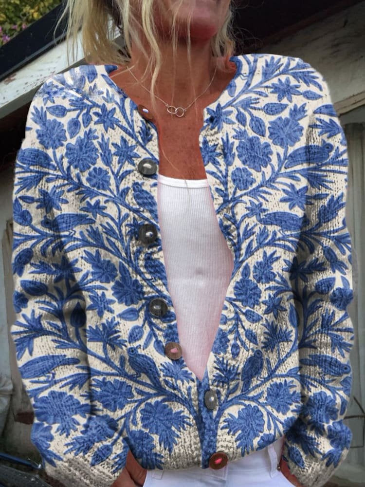 Chaqueta de punto de manga larga
