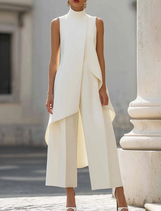Conjunto elegante de cuello alto
